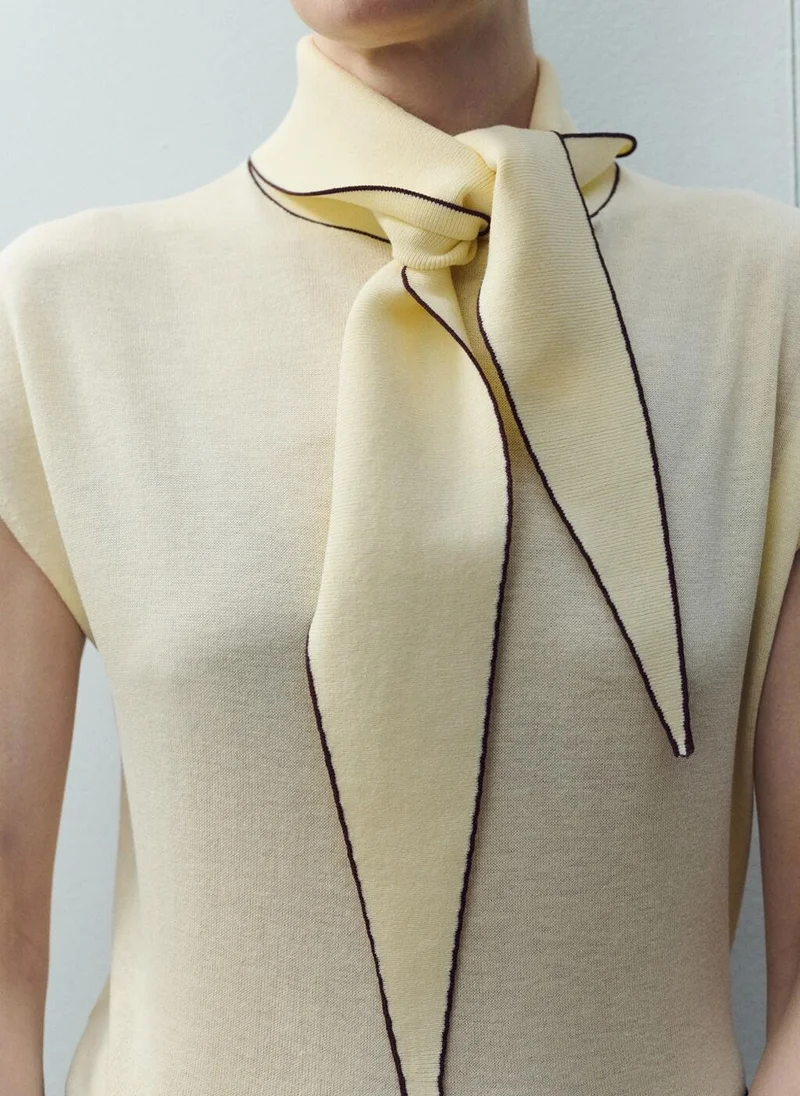 MANGO  Knit top with scarf detail for Women | Best Price UAE